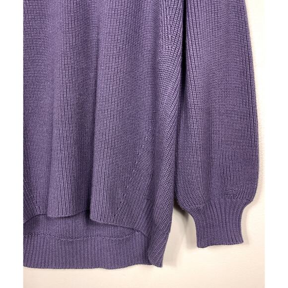 Athleta En Route Hanover Sweater Nightfall Purple Medium Merino Wool Blend - Picture 5 of 10